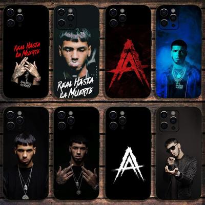 A-Anuel AA Rapper Real Phone Case For Apple iPhone 15,14,13,12,11,Pro,X,XS,Max,XR,Plus,Mini Soft Black Cover