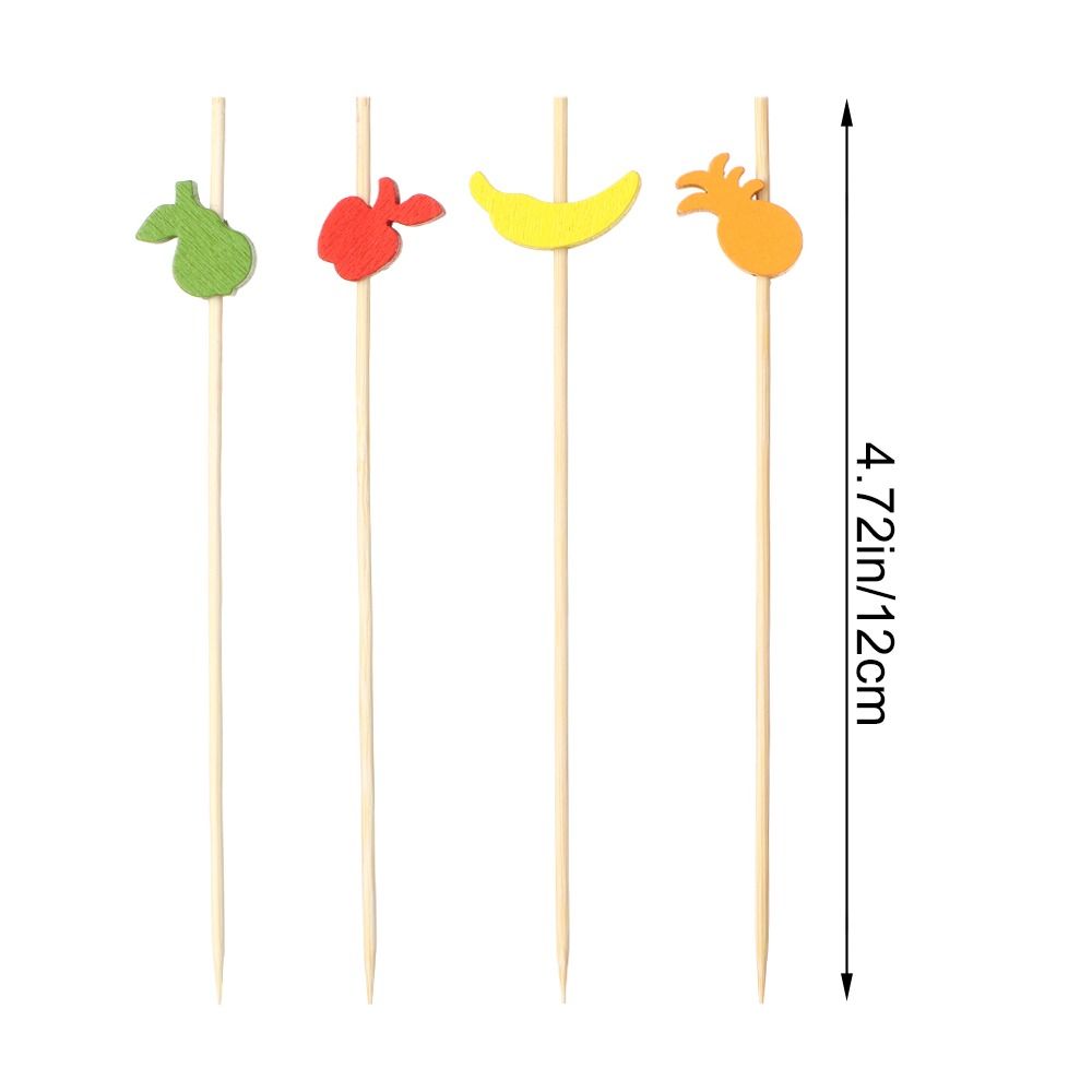 Neuer Einweg-Bambusspieß Holz Picknick Partybedarf Cocktailgabel Obstspieße Picknick Hochzeit