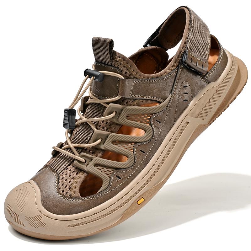 Fashion Breathable Summer Sandals Brand Trend Designer Style Leisure Outdoor Beach Walking or Traveling Black Quality Soft-soled Shoes