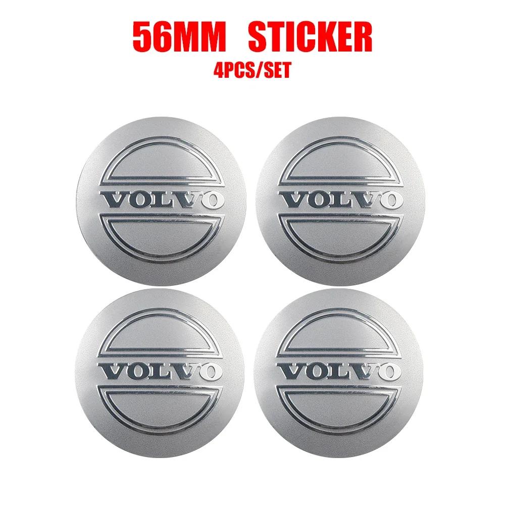 För Volvo För Volvo Xc60 Xc90 V40 V60 S60 V50 V90 S80 C40 XC40 V70 XC70 C30 C70 4st 56mm Bilmärke Navkapsel Klistermärke BO7