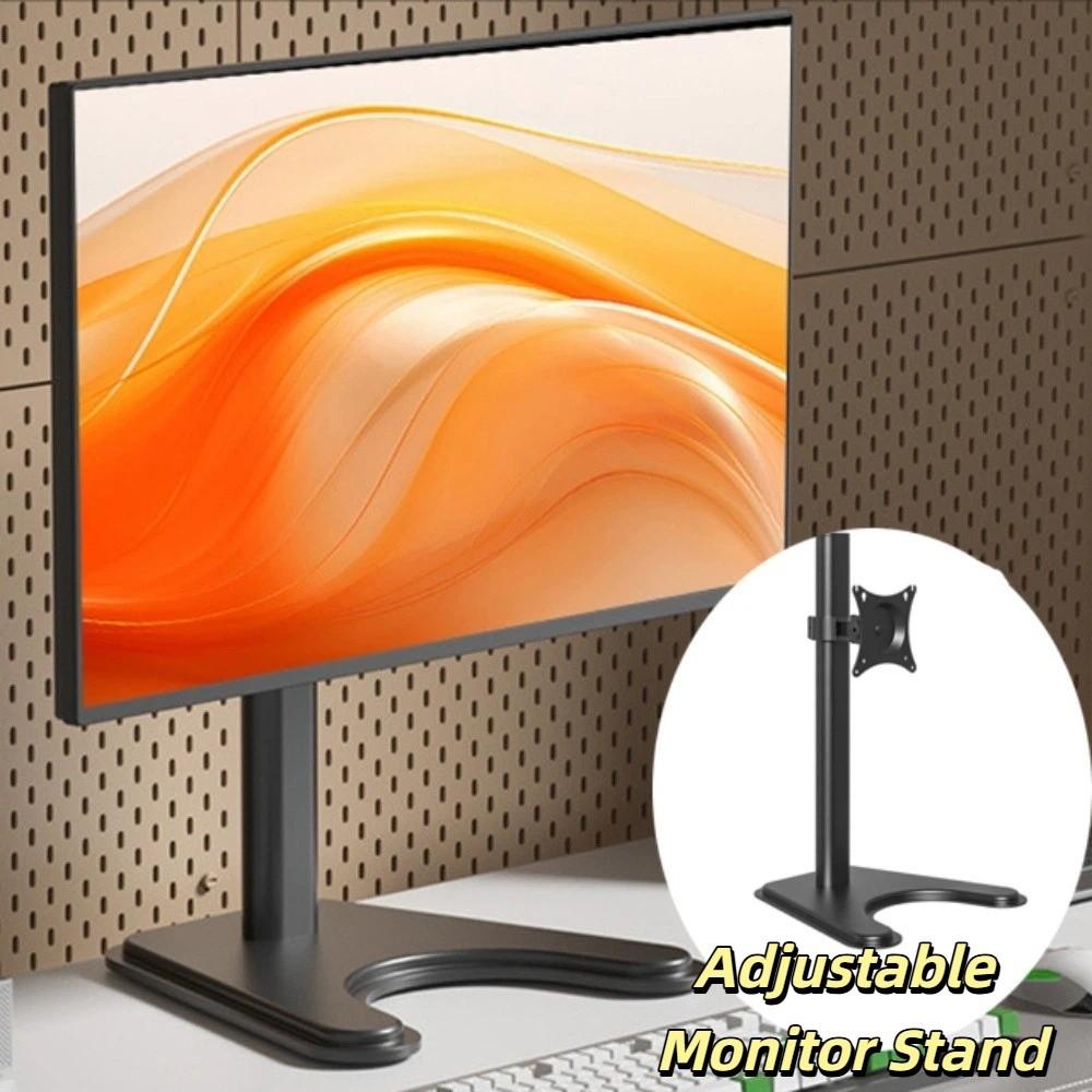 Suporte de Monitor de Mesa Ajustável 14-27 Polegadas Base Grande Suporte para Monitor de Computador Aumenta a Altura Portátil