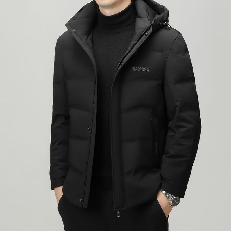 Neue Herbst- und Winter-Daunenjacke für Herren mit kurzer Kapuze, kältebeständige und warme Freizeit-Daunenjacke für junge und mittlere Menschen