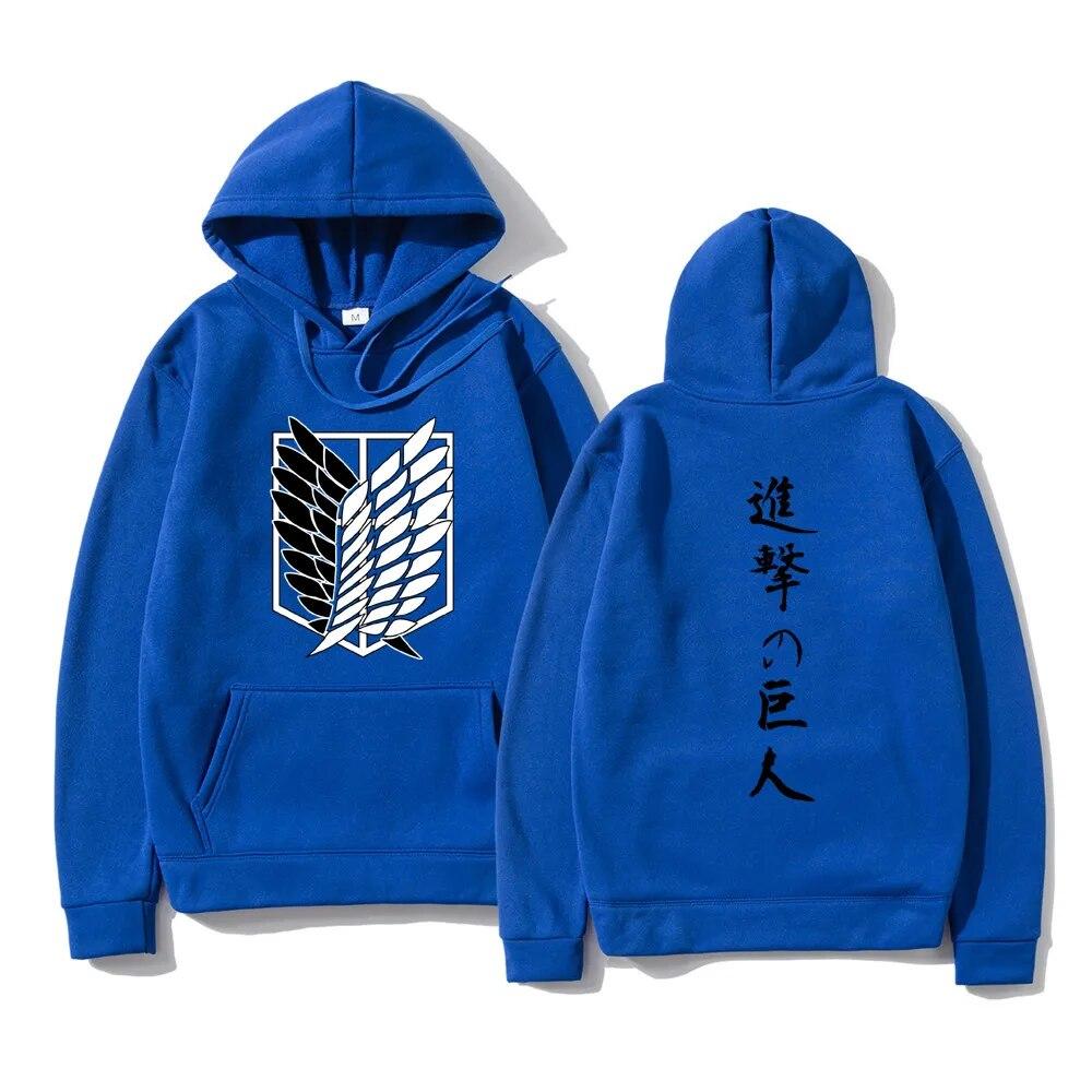 Atak Tytanów Mody unisex Bluzy Bluzy Japońskie Anime Bluza Z Kapturem Swetry Topy Shingeki No Kyojin Uniseks Ubrania Z Kapturem