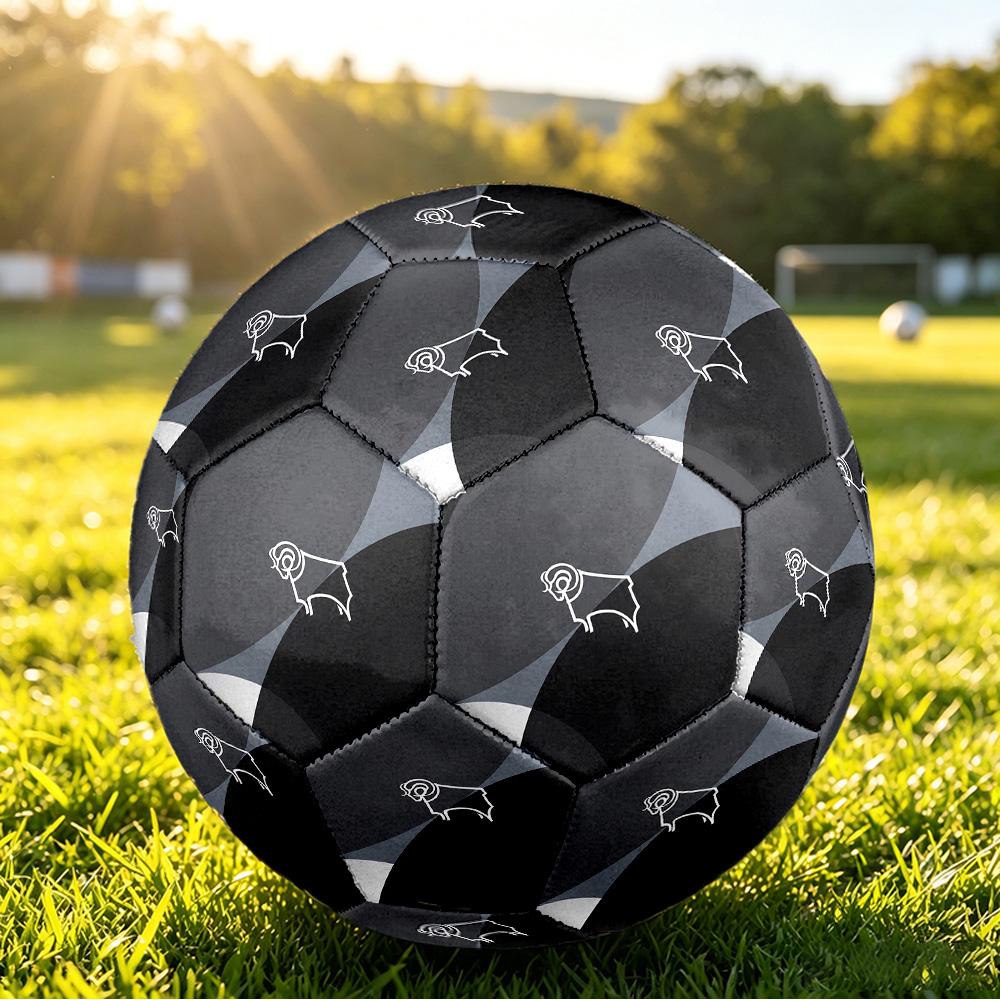 Derby County Football Bedruckter Fußball Größe 5, Anti-Rutsch Erwachsenen Matchfußball Souvenir für Fußballfans