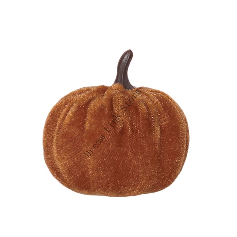 Q1FD Halloween Pumpkin Decoration Nordic Pumpkin Figurine Ornament Decorative Pumpkin
