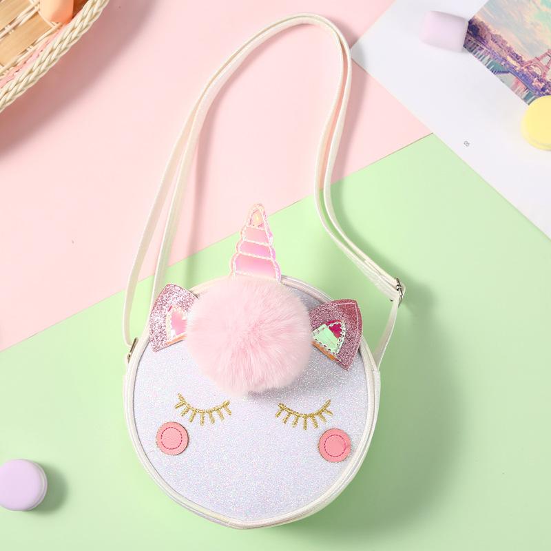 Unicorn Crossbody bag:Shiny Pink,cute Cartoon style!Perfect for Kids—doubles As a Single-shoulder Bag,travel Pouch & Coin Purse.