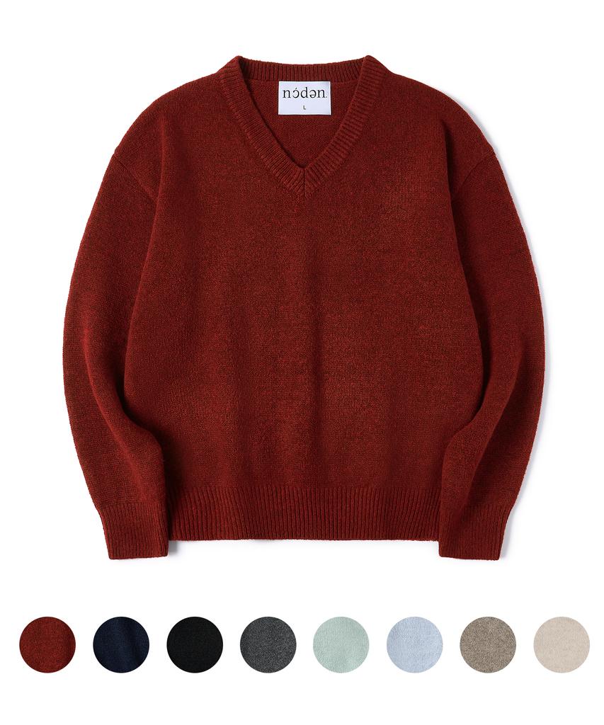 Nodeun [2Pack] Soft Wool Blend V-Neck Crop Knit - 8Color