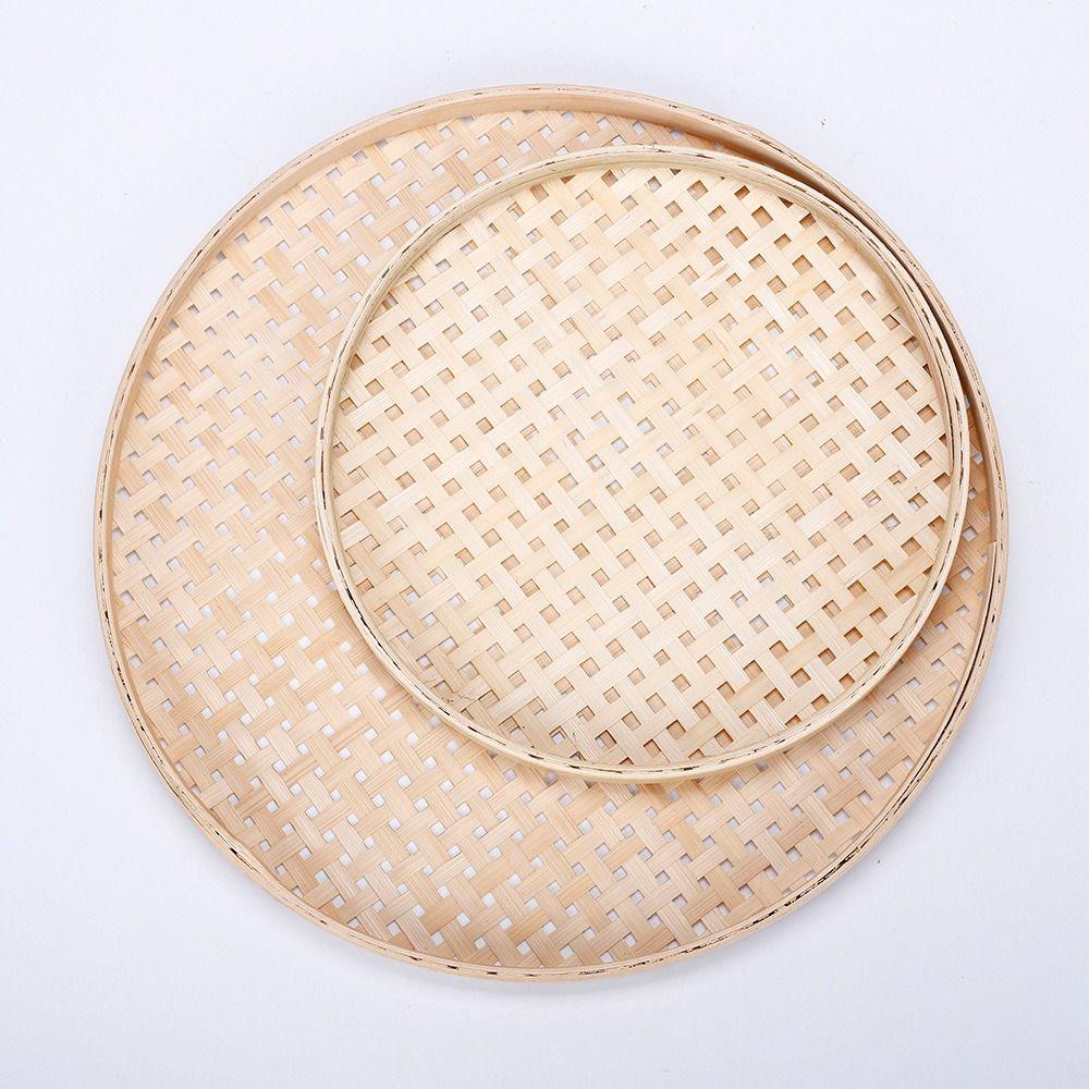 6 Sizes Weaving Bamboo Sieve Raft Easy To Clean DIY Decorative Fruit Bread Basket Home Decor
