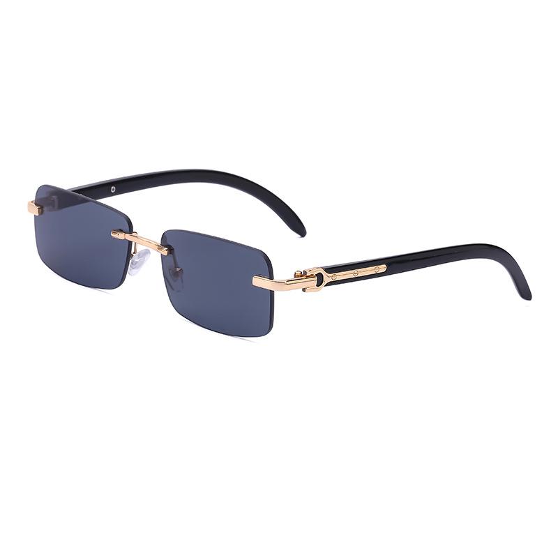 New Vintage Small Frame Frameless Sunglasses Women's Net Red Same Style European and American Sunglasses Women Fashion Sunglasses