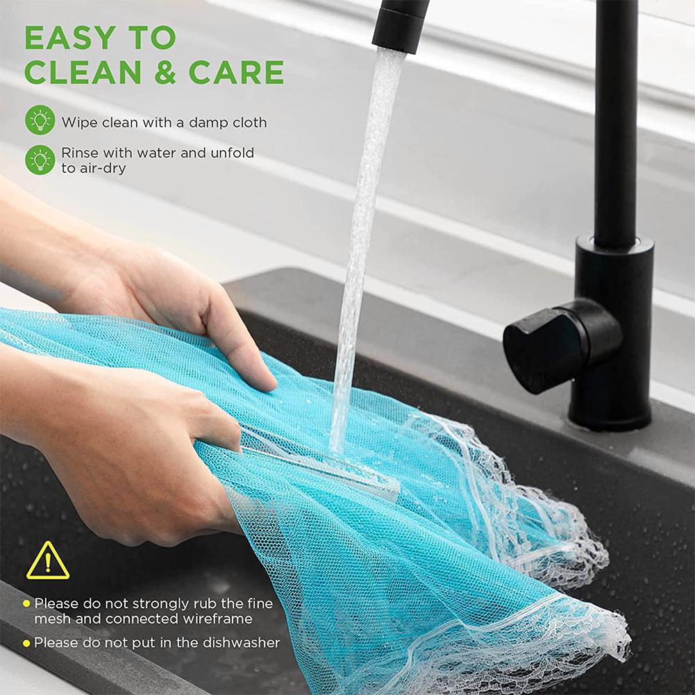 Kitchen Foldable Mesh Food Cover Anti-fly Food Covers Tent Reusable Collapsible Insect-Proof Lid Food Protection Net