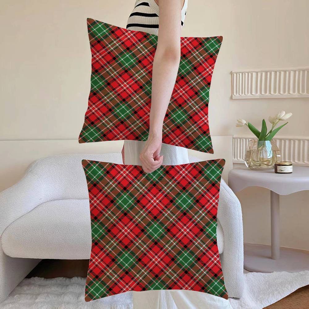 Christmas Reindeer Pillow Case Sofa and Living Room Decorative Cushion Covers Dust-proof and Mite-proof Invisible Zipper
