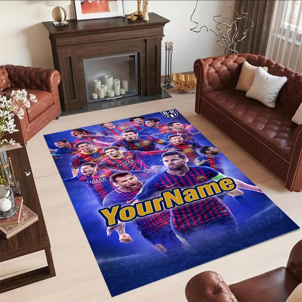 Messi 238 Customized Name Carpet Perfect for Game Room Kitchen Dining Room Bedrooms Anti-slip Rug Office Home Decor Spiritual Gift