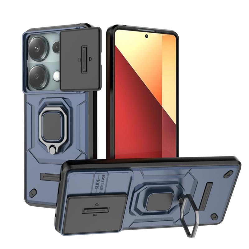 Für Xiaomi Poco M6 Pro 4G Hülle Auto Magnetring Halter Armor Stoßfeste Hüllen Für Poko Little Poco M6Pro M 6 POCOM6 4G Pro