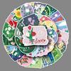 50 Waterproof Floral Graffiti Cartoon Oil Painting Style Stickers for Water Glass & Suitcase