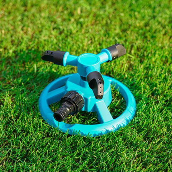 3-Arm Lawn Sprinkler Adjustable 360-Degree Rotating Garden Sprinkler Large Area Coverage Sprinkler for Yard Watering Kids Pets Playing