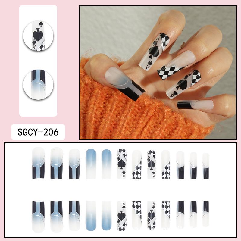 O5 European & American Long Press-On Nails - Hot Girl Wearable Nail Art Stickers