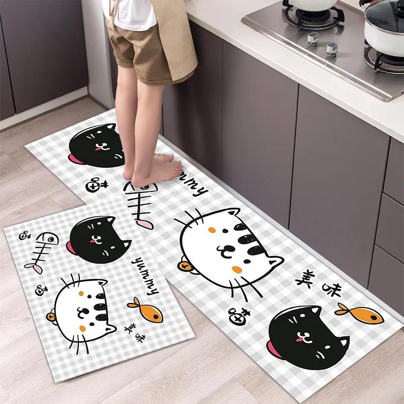 Long Kitchen Mats Home Floor Toilet Entrance Mat Home Quick Drying Super Absorbent Floor Mat Kitchen Rugs Mats Non Slip Modern