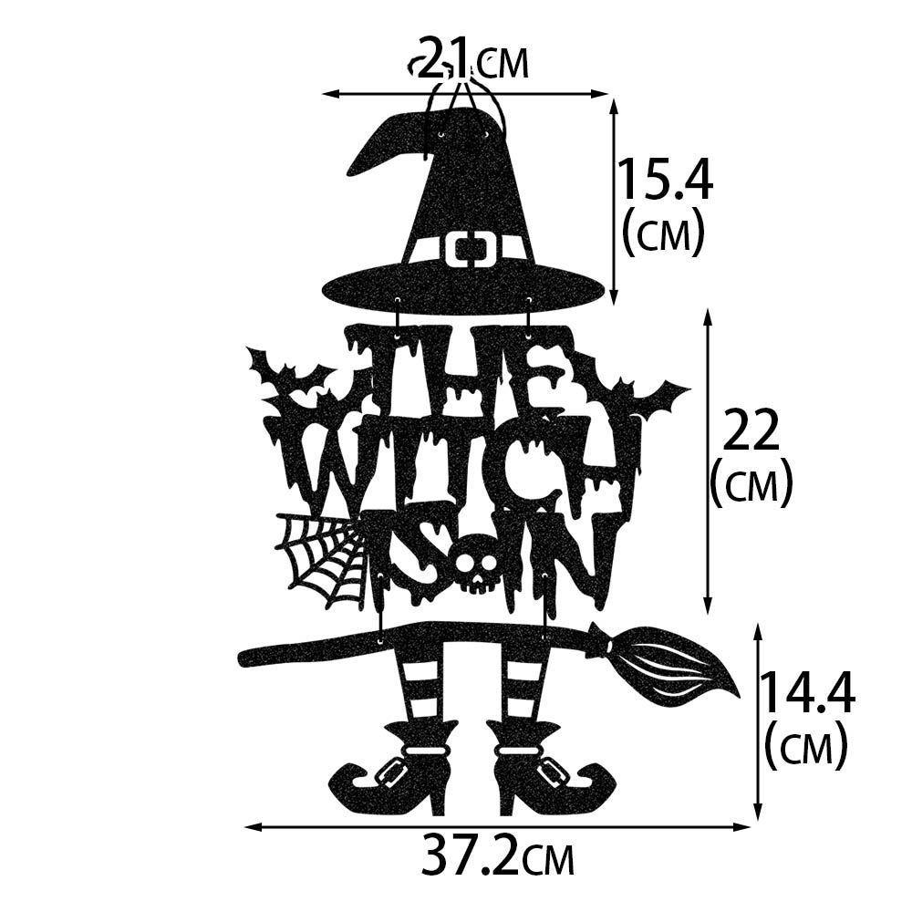 Halloween Witch Door Decor With Paper Material For Haunted House And Party Decorations