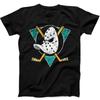 Mighty Ducks NHL Hockey Team Logo Cool Gift Retro Tee Black Print T Shirt New Spring Summer Arrivals