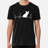 Fransk bulldog hjärtslag kärlek T-shirt S-5XL Bästa T-shirten