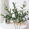 95cm Artificial Olive Branch 4 Fork Fake Plant Fake Olive Tree Living Room Desktop