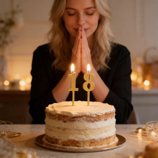 Lot de 10 Porte-Bougies d'Anniversaire Réutilisables Chiffres Porte-Bougies Numériques pour Gâteau d'Anniversaire