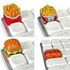 Novelty Food Themed Resin Keycaps 3D Burger Fries Keycap Optional For Gaming Keyboards Smooth Typing Experience