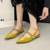 Fashion Pointed Toe Slingback Women Sandals Shoes Sexy 2024 Summer Low Heels Shallow Chunky Dress Slides Designer Zapatos Mujer Pumps