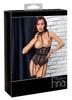 Abierta Fina - Bustless Bodysuit with Decorative Jewelry In Rose Gold M