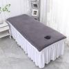1PC with Hole Thickened Velvet Towel SPA Massage Bed Cover Beauty Salon Bed Sheets Bedspread