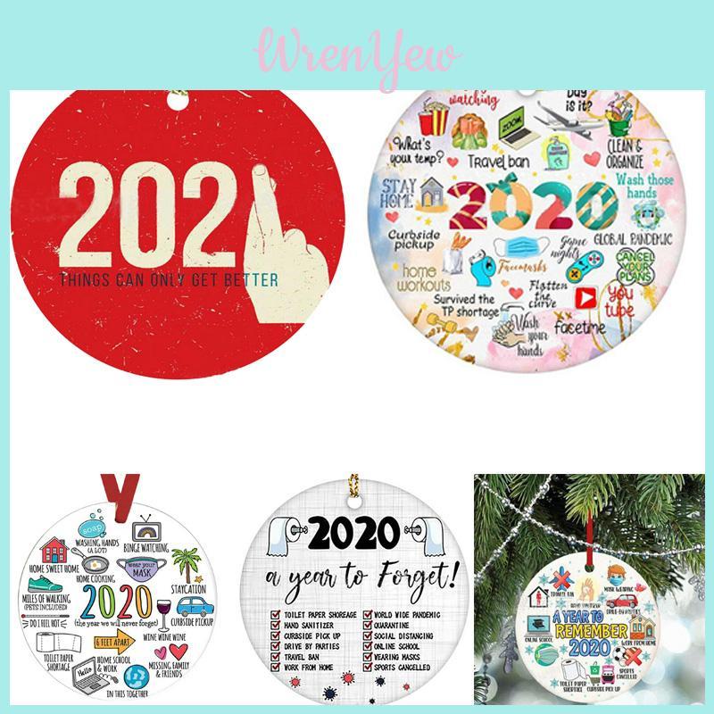 Einzigartiger 2020 Ein Jahr zum Erinnern Acryl Quarantäne Weihnachtsanhänger für personalisierten Baumschmuck