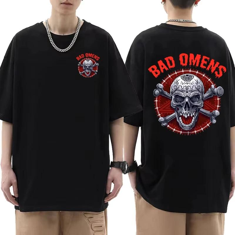 Bad Omens Band Tour American Music Tee Shirt The Death of Peace of Mind Skeleton Graphic T Shirt Men's Rock Style Gothic T-shirt