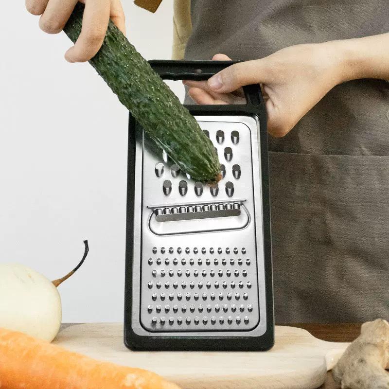 Multi-Purpose Stainless Steel Peeler, Grater, Slicer & Shredder for Vegetables, Garlic, Cheese, and Potatoes