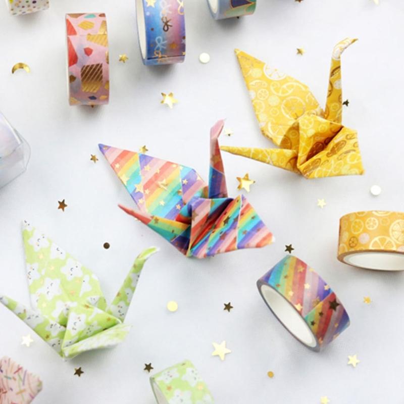 12Roll Decorative Tape Scrapbooking Decorative Tape for Journaling Notebook Planner Wrapping 15mmX3Meter Per Roll