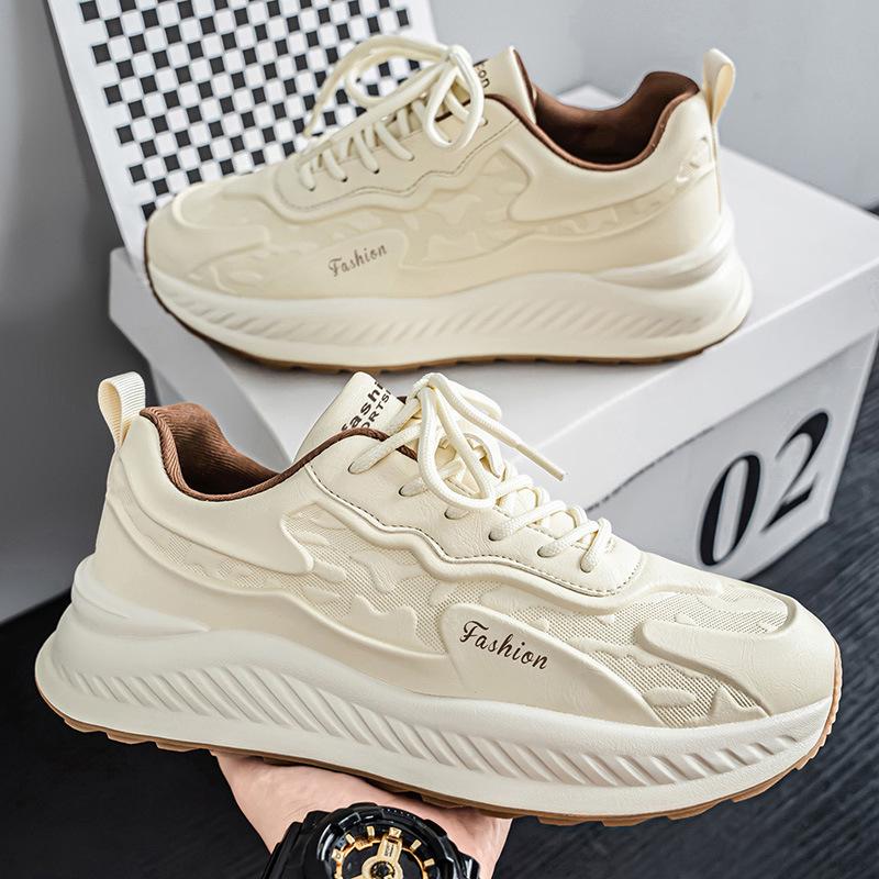 Fashion Casual Shoes Men's New Summer Men's Shoes Thick-soled Heightening Dad Shoes Non-slip and Wear-resistant Sports Board Shoes