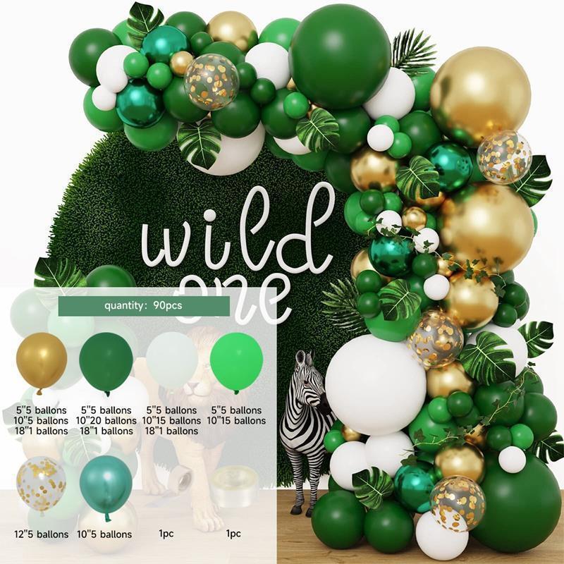 Ballon-Set Schwarz Gold Neujahrs-Arrangement Ballonkette Geburtstagsfeier Hochzeitsdekoration Bogen Latexmaterial