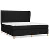 Exclusive House - Bed Slat Base with Mattress Black 160x200 Cm Fabric