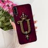 For Samsung Galaxy A90 5G Case SM-A908B Fashion Initial Letter Crown Soft Silicone Cover For Samsung A90 5G A 90 GalaxyA90 Funda