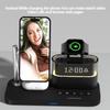 Online Product Desk Multifunctional Charger Station RGB With Night Light Digital Alarm Clock 3 In 1 Wireless Charger Custom Logo