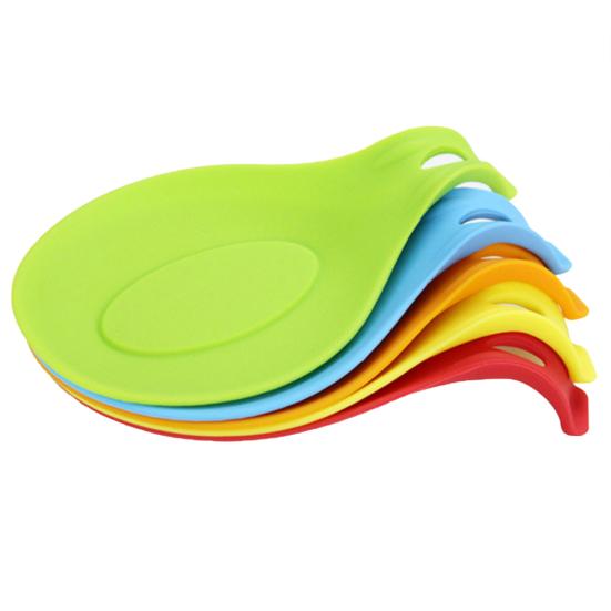 Silicone Spoon Rest Heat Resistant Kitchen Utensil Spatula Mixer Pad Mat Holder