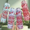 1PC Vintage Merry Christmas Text Print 750ml Color Plastic Sports Water Bottle Leakproof Flip Straw Lid Suitable for Sports Office Home Use