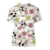 Creatief en leuk 3D-geprint koe T-shirt met modieuze, neutrale en schattige Harajuku-stijl casual korte mouwen