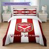Sheffield United FC Custom Name Text Bedding Set 1 Duvet Cover+2 Pillowcases Soccer Logo Personalized Gift For Special Occasion Bedroom Decor