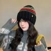 Hat Autumn and Winter New Thickened Warm Wool Hat Women's Fashion Versatile Knitted Hat Pullover Hat Head Hat