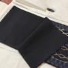 Used Unused item, connoisseur's choice, full-pattern fukuro obi, Nishijin-ori, black background, diamond pattern, staggered stripes, also suitable