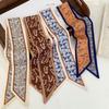 Luxury Floral Silk Scarf Flower Pattern Hair Band New Neck Strap