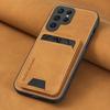 Business Leather Phone Case For Samsung S25 Edge S24 Ultra S22 S20 S21 S23 FE Note 20 Plus Wallet Card Slot Bracket Cover Etui