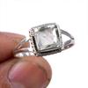 Natural Green Amethyst Gemstone 925 Solid Sterling Silver Jewelry Ring S.10 G0s80