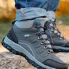 Outdoor Shoes Men's High-top Hiking Shoes Men's Velvet Warm Outdoor Cotton Shoes Hiking Shoes Large Size Travel Shoes Climbing