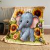 Cute Elephant with Sunflowers print blanket soft and cozy perfect for the living room bed sofa or a nap,gift